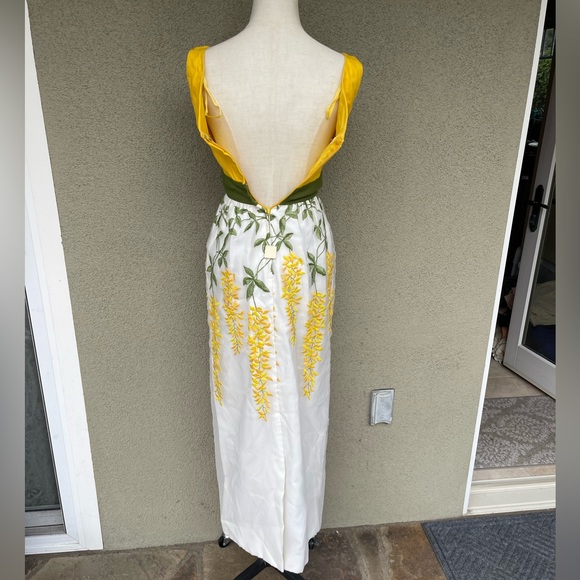 1950s vintage embroidered maxi dress - Picture 6 of 12